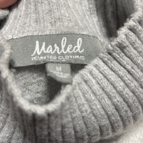 Marled Sweater Gray & White - Picture 3 of 4